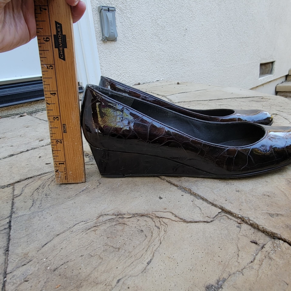 Patent Leather Stuart Weitzman Wedges. Size 8.5 - image 5